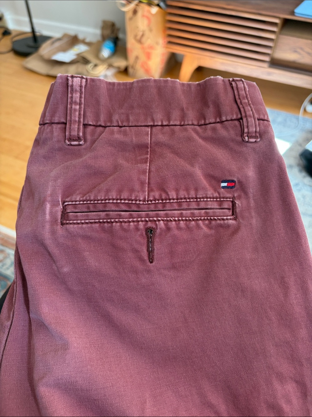 Tommy Hilfiger Men's Burgundy Chino Pants